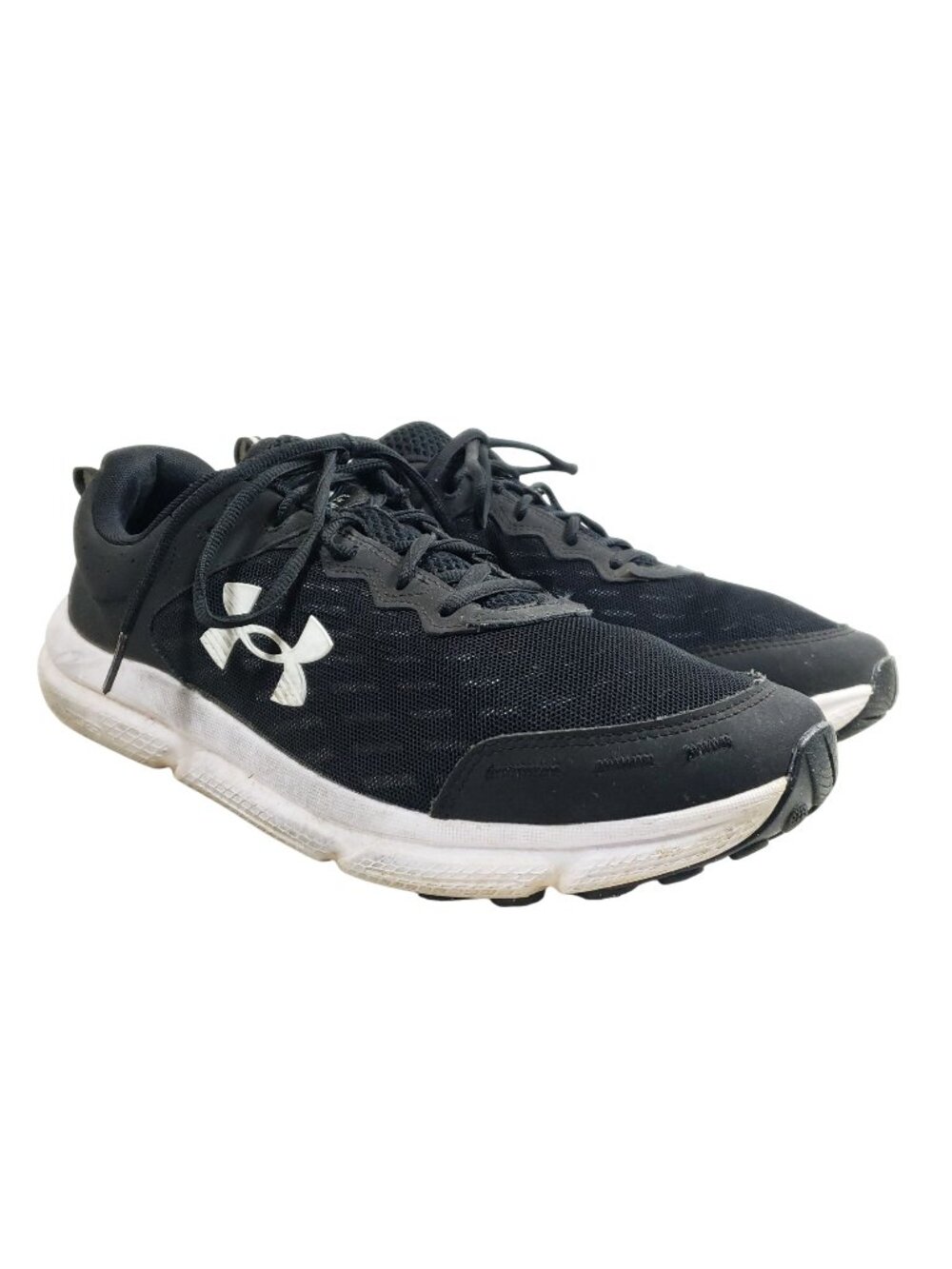 Under Armour Mens Size 14 Black Running Shoes Breathable Mesh
